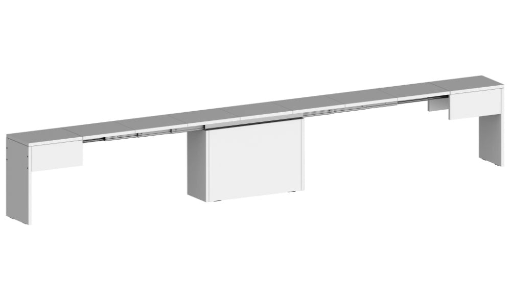 Panche Estensibili PRATIKA (2 pz) 66–290×25×45 cm – Salvaspazio, Vano Allunghe Integrato