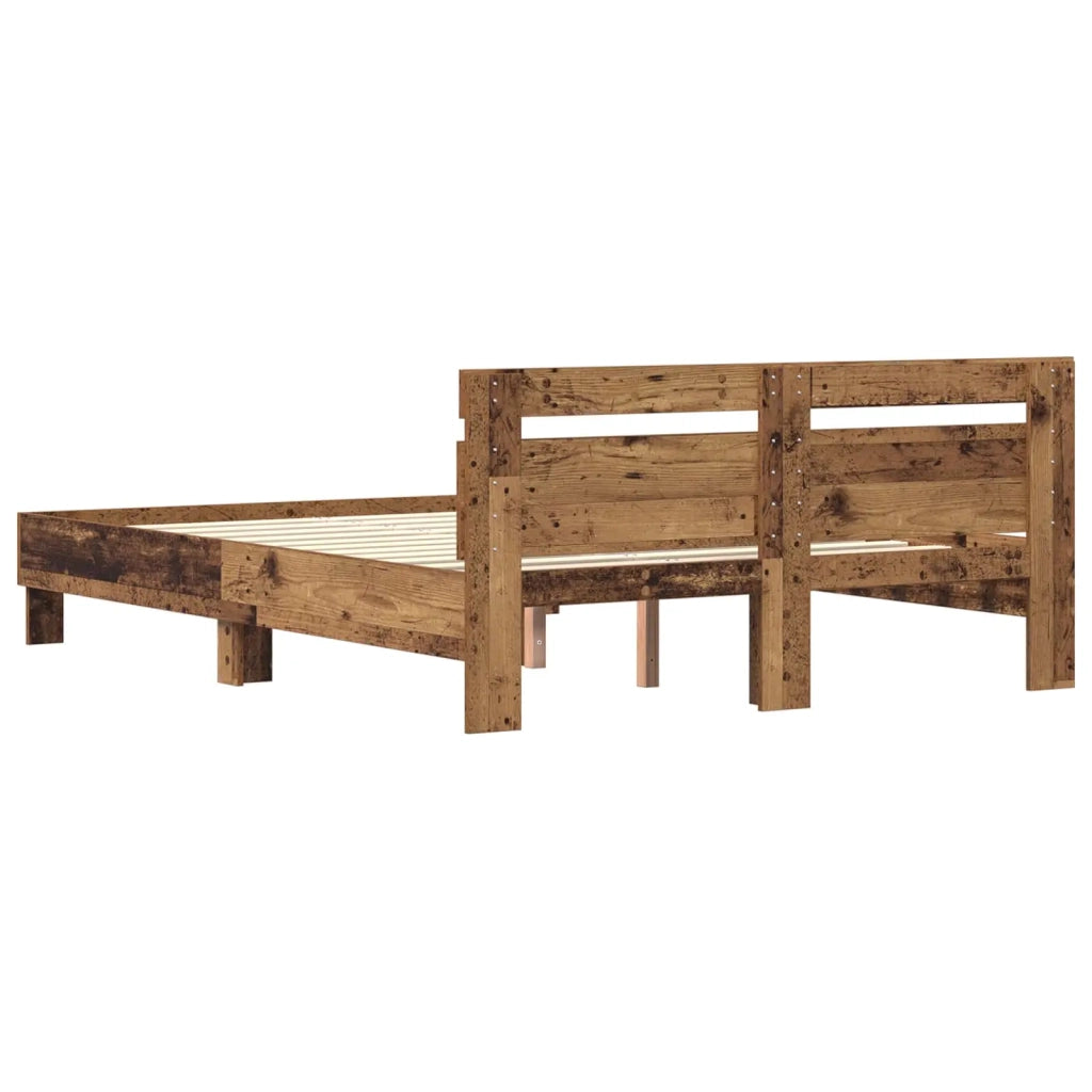 Struttura del letto con testiera Legno vecchio 160 x 200 cm