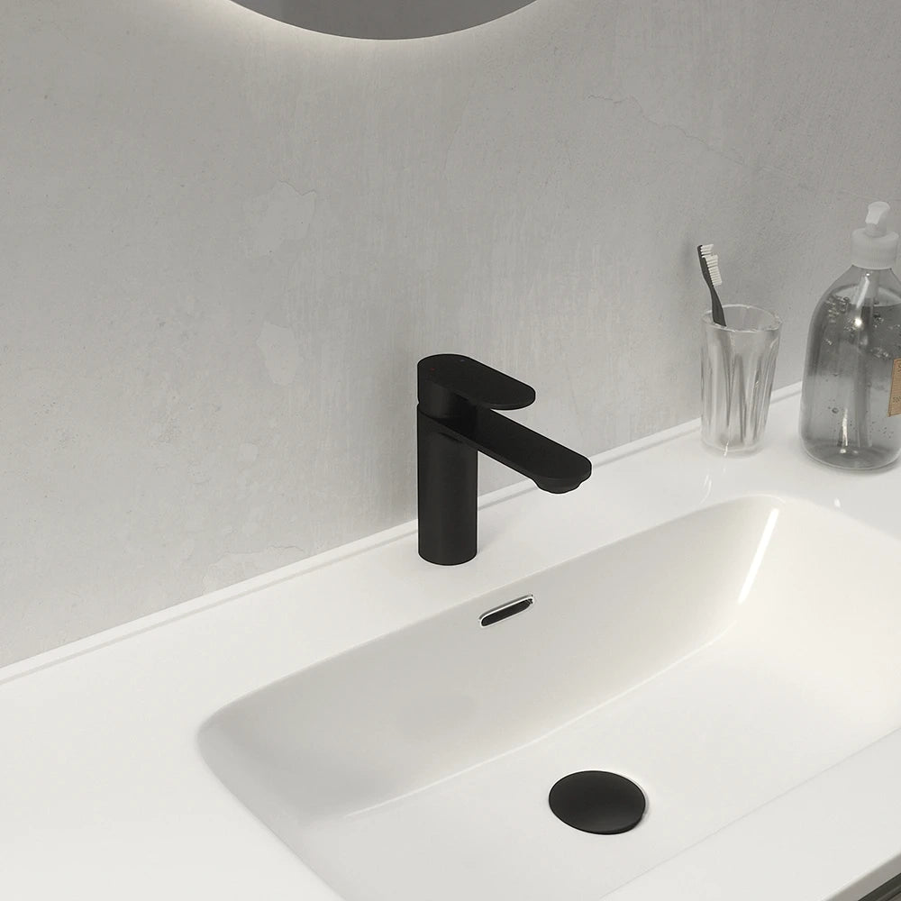 Set miscelatori: lavabo bidet senza scarico e incasso doccia c/deviatore nero opaco | Kerry