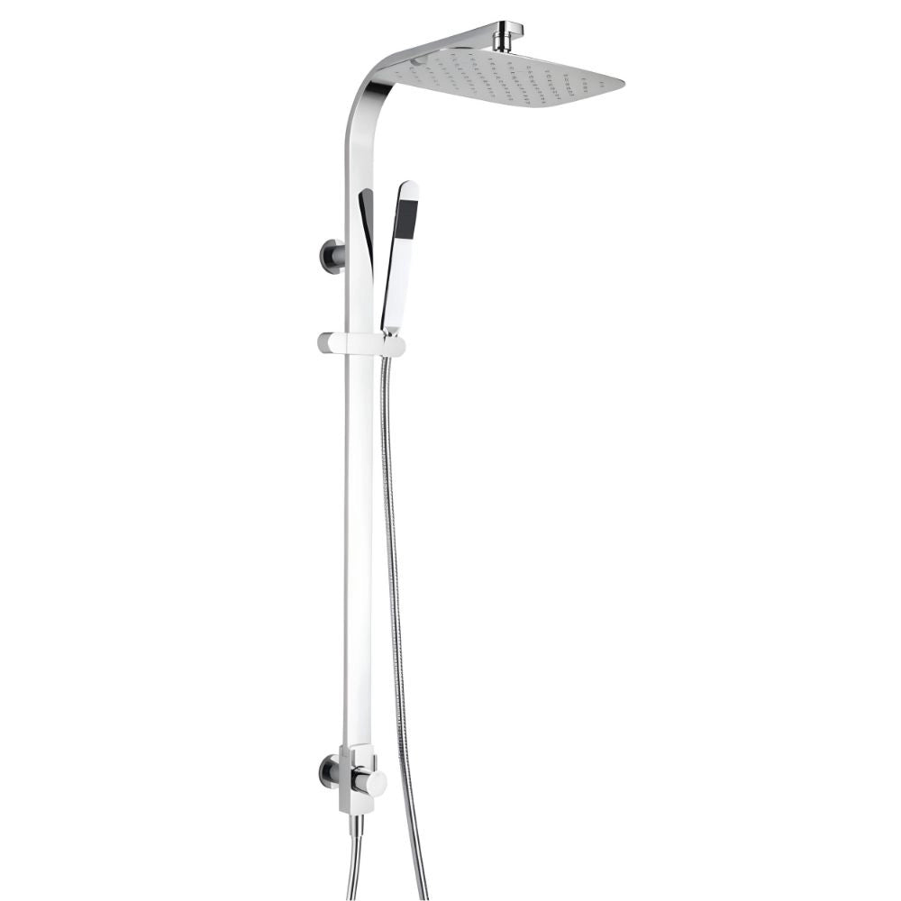 Colonna doccia attrezzata 024 ottone cromato soffione doccetta quadro p46xh106