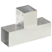 Connettori per Pali a Forma di T 4 pz Metallo Zincato 91x91 mm 145472