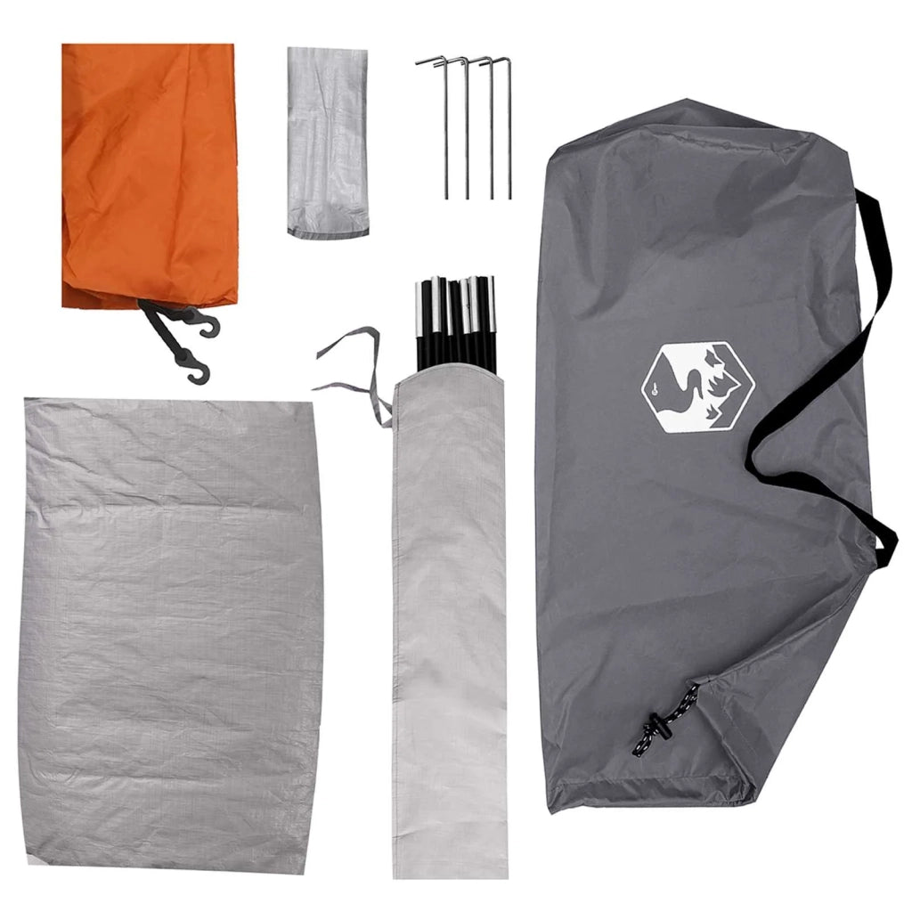 Tenda da campeggio Grigio e arancione 190 x 140 x 105 cm 42028629
