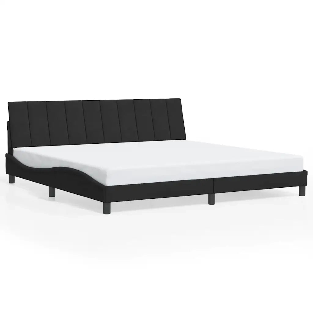 Giroletto senza Materasso Hanko Nero 200x200 cm in Velluto