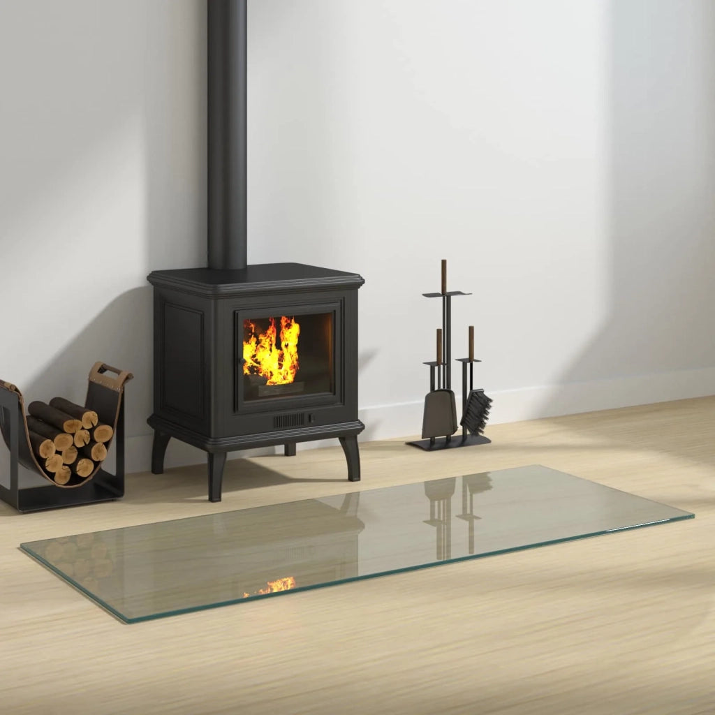 Piastra in vetro per camino Trasparente 120 x 50 cm Vetro 353854
