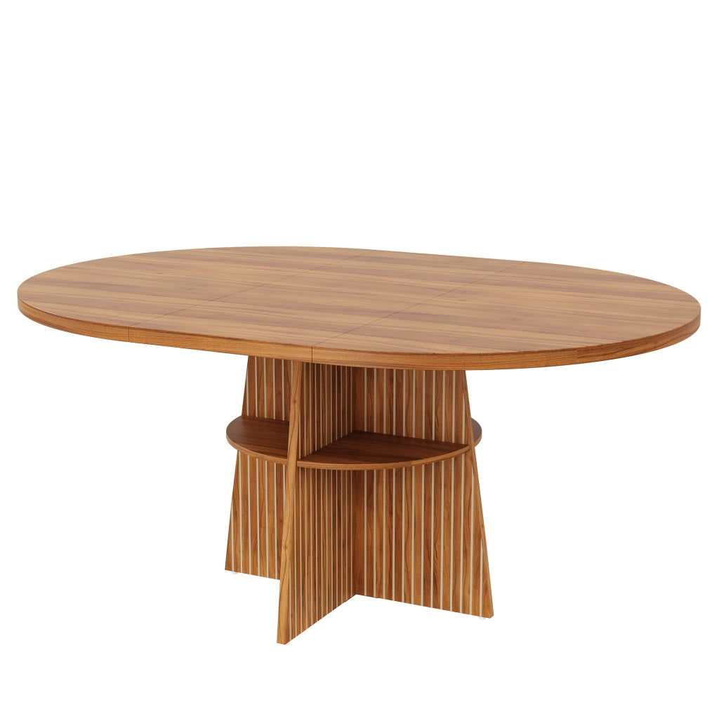 TAVOLO Rotondo Allungabile 110-150x110x77,5 cm MDF Noce