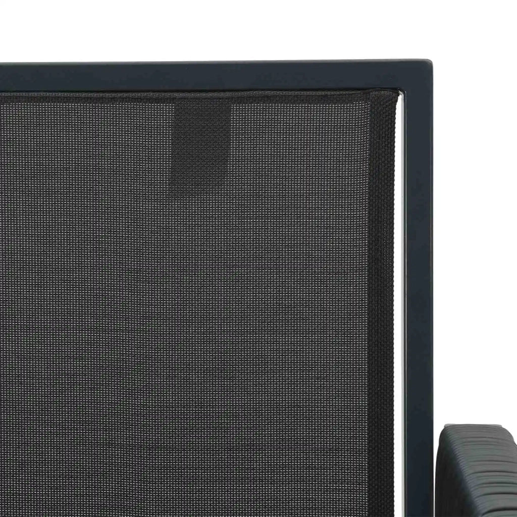 Sedie da giardino 6 pcs Nero e Grigio scuro polyrattan