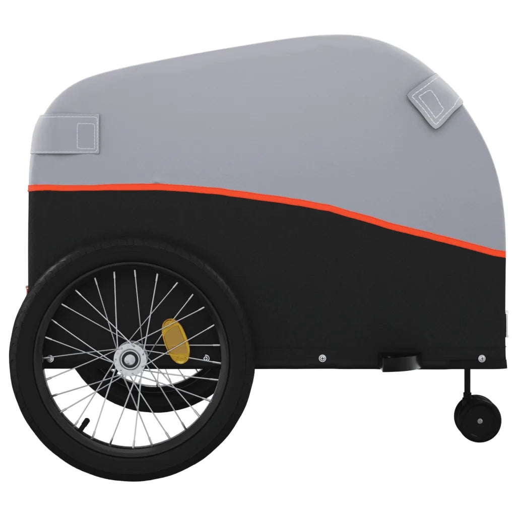 Rimorchio da Bici Nero e Arancione 45 kg in Ferro CFW5986344