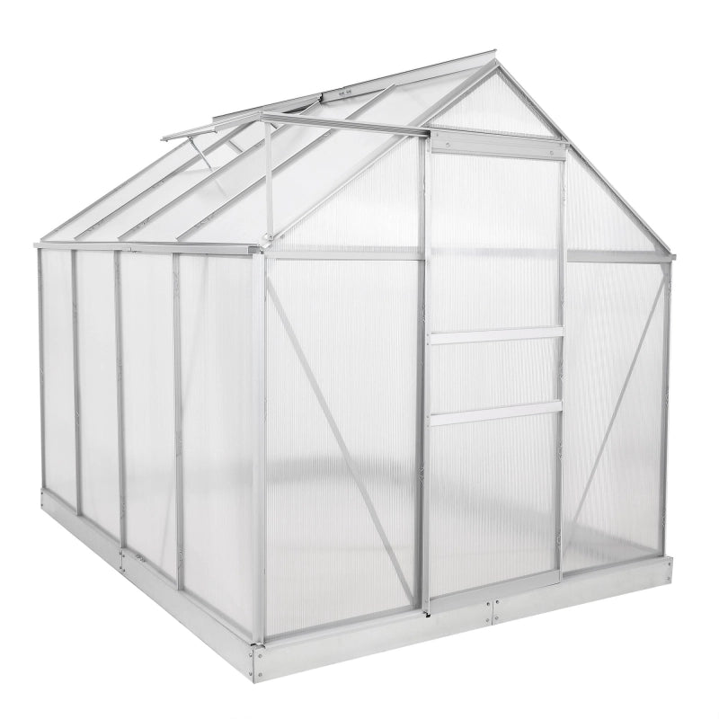 Serra "Idefix" nuova struttura in alluminio e policarbonato alveolare da 4mm con Base inclusa. Dimensioni 250 x 190 cm