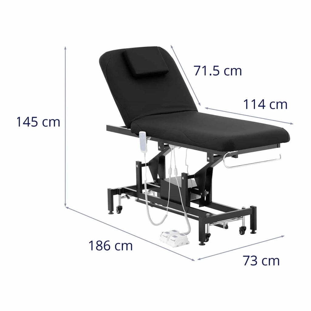 Lettino da massaggio elettrico professionale lettino da massaggio lettino per trattamenti di fisioterapia 2 motori 200 kg nero 14_0007752