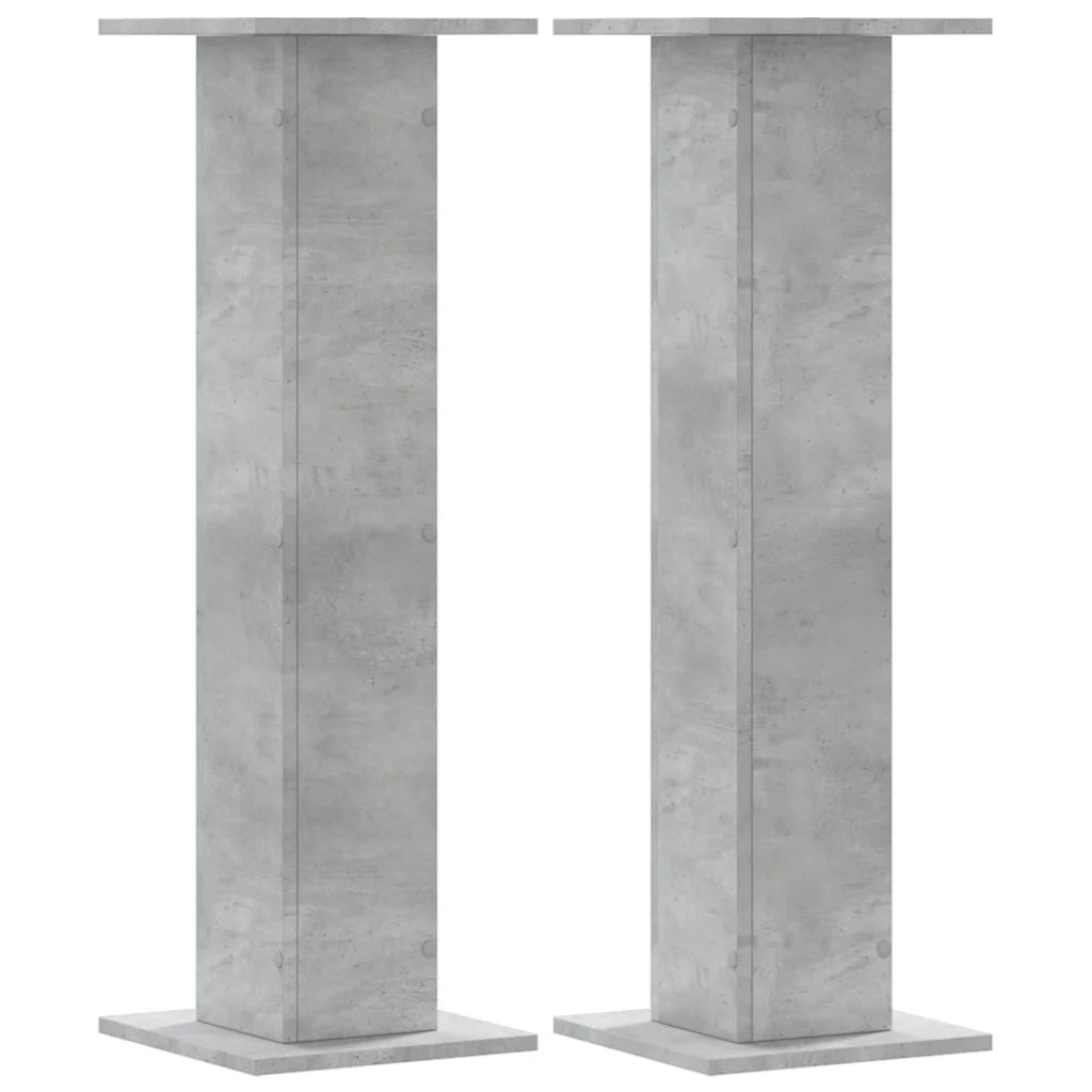 vidaXL Supporti per Piante 2 pz Grigio Cemento 30x30x95 cm Truciolato