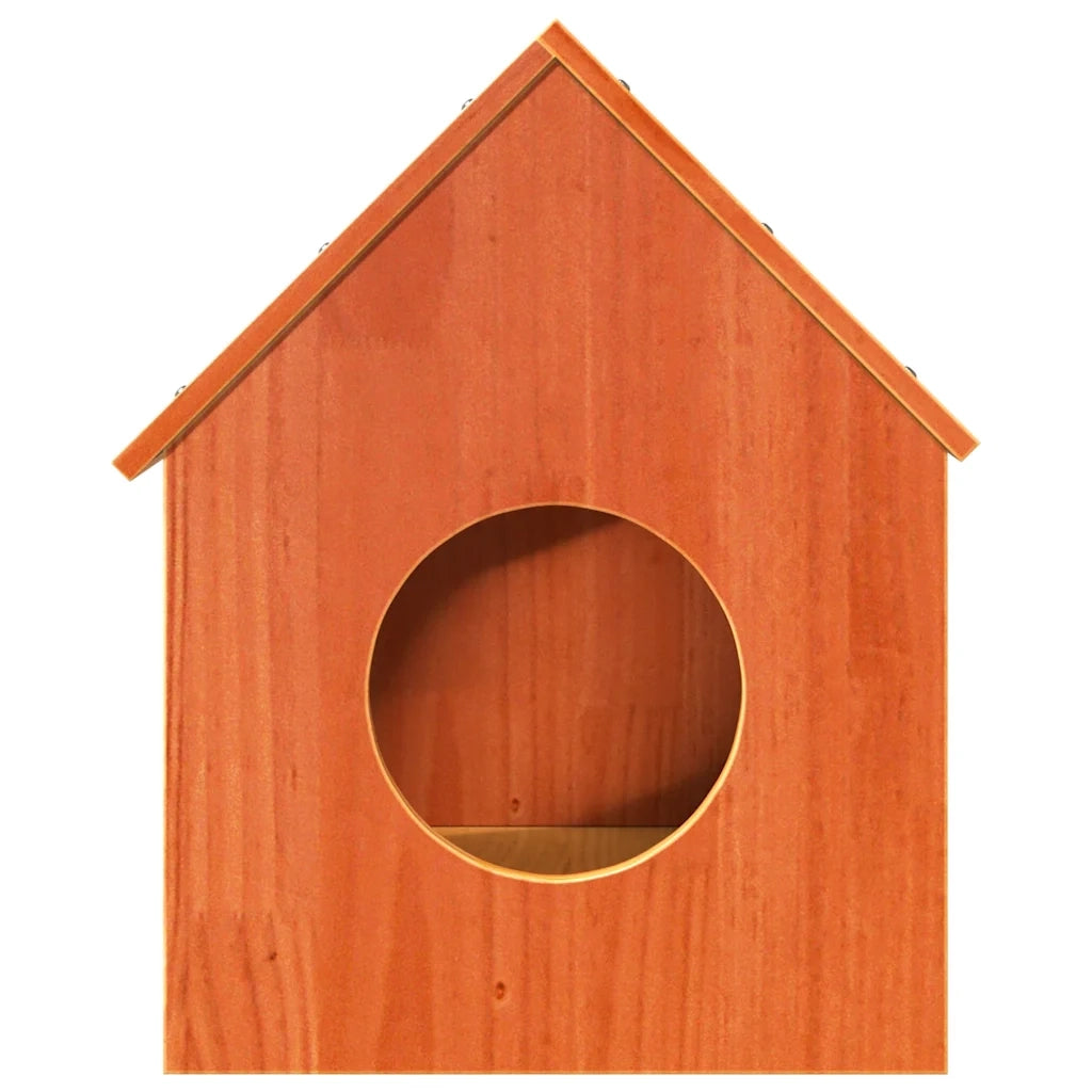 Cuccia per Gatti Marrone Cera 41x50x50cm Legno Massello di Pino CFW5028553