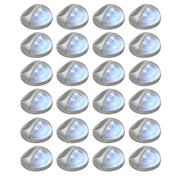 Lampade Solari da Parete da Esterno a LED 24 pz Rotonde Argento
