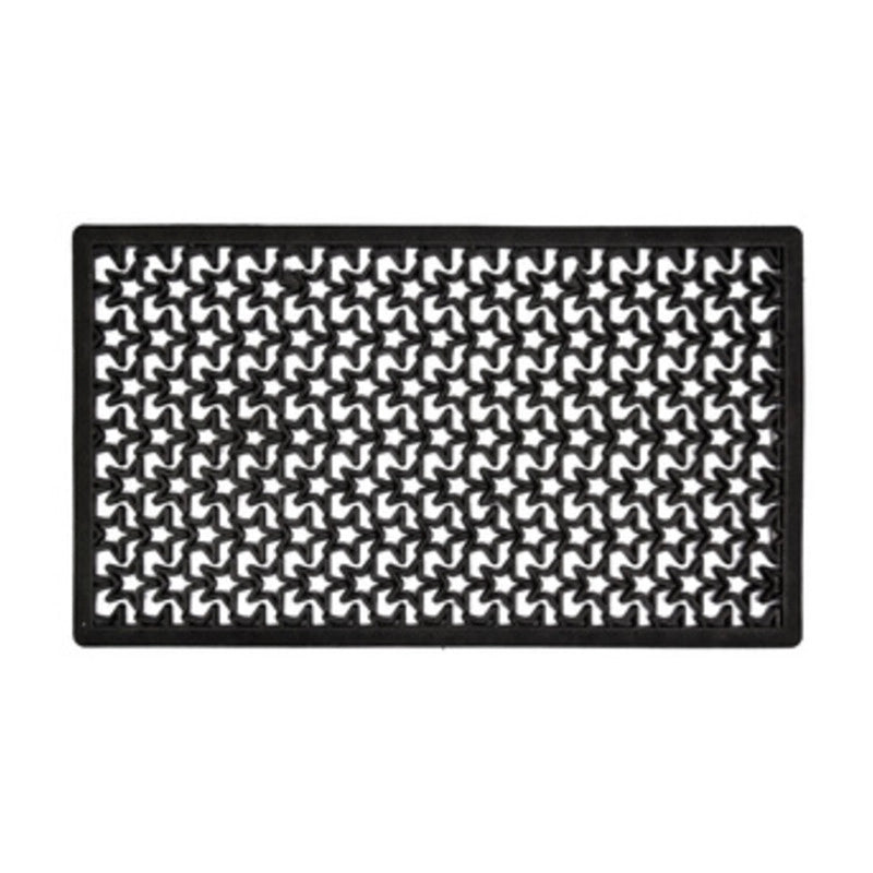 ZERBINO STELLATO NERO CON BORDO 40X70 CM- ISMAR- 5,0 pz