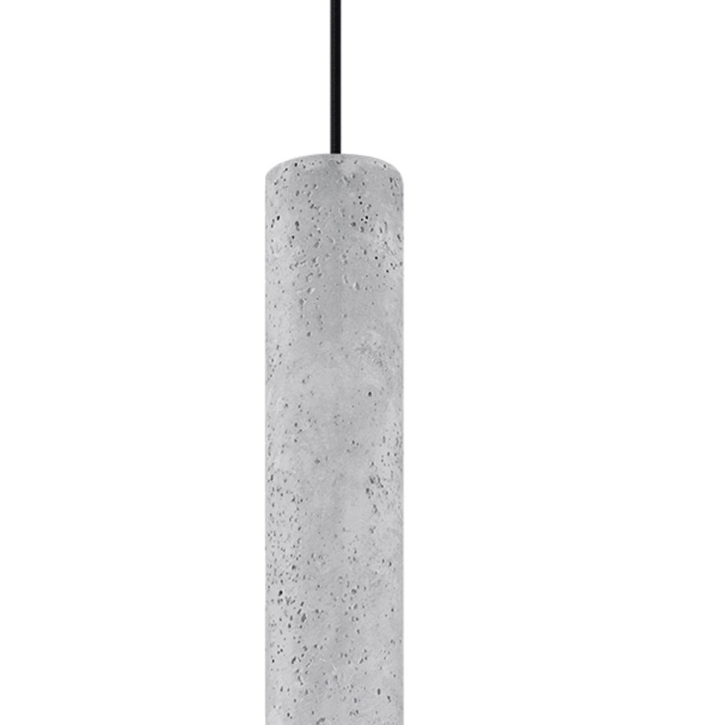Lampada a sospensione cemento DANTEO 1 GU10 nero/grigio