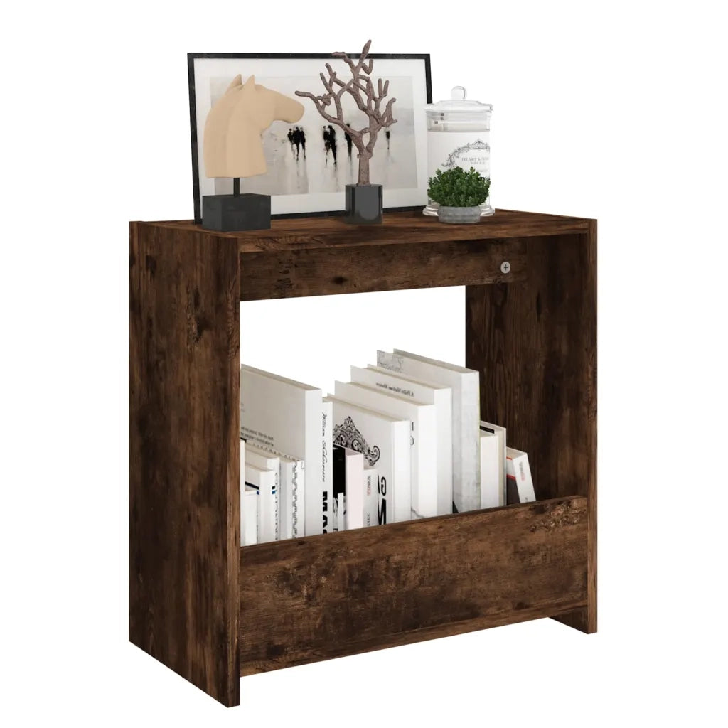 Tavolino Rovere Fumo 50x26x50 cm in Legno Multistrato cod mxl 24086