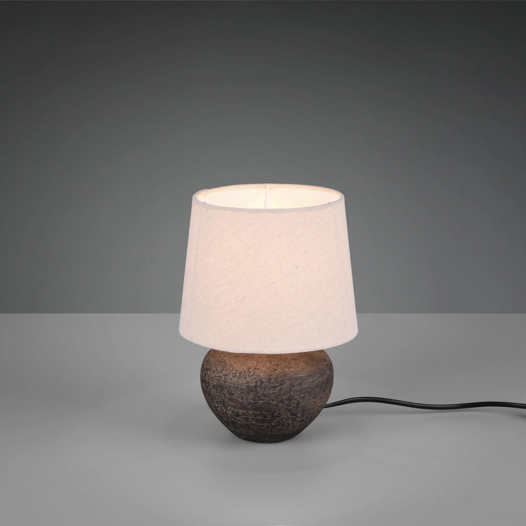 LAMPADA DA TAVOLO E14 LOU H25CM MARRONE/SABBIA
