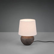 LAMPADA DA TAVOLO E14 LOU H25CM MARRONE/SABBIA