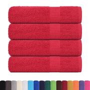 Asciugamani da doccia FROGN 4 pezzi Rosso 70x140 cm 360 g/m² 136930