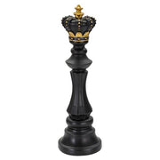 Re degli scacchi decorativo nero e oro 13x40,5 cm - CHESS