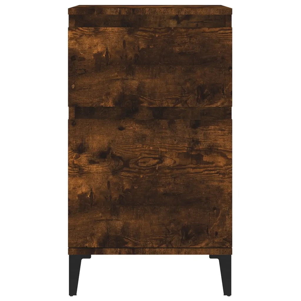 Comodino | Armadio da Notte | Mobiletto da notte Rovere Fumo 40x35x70 cm
