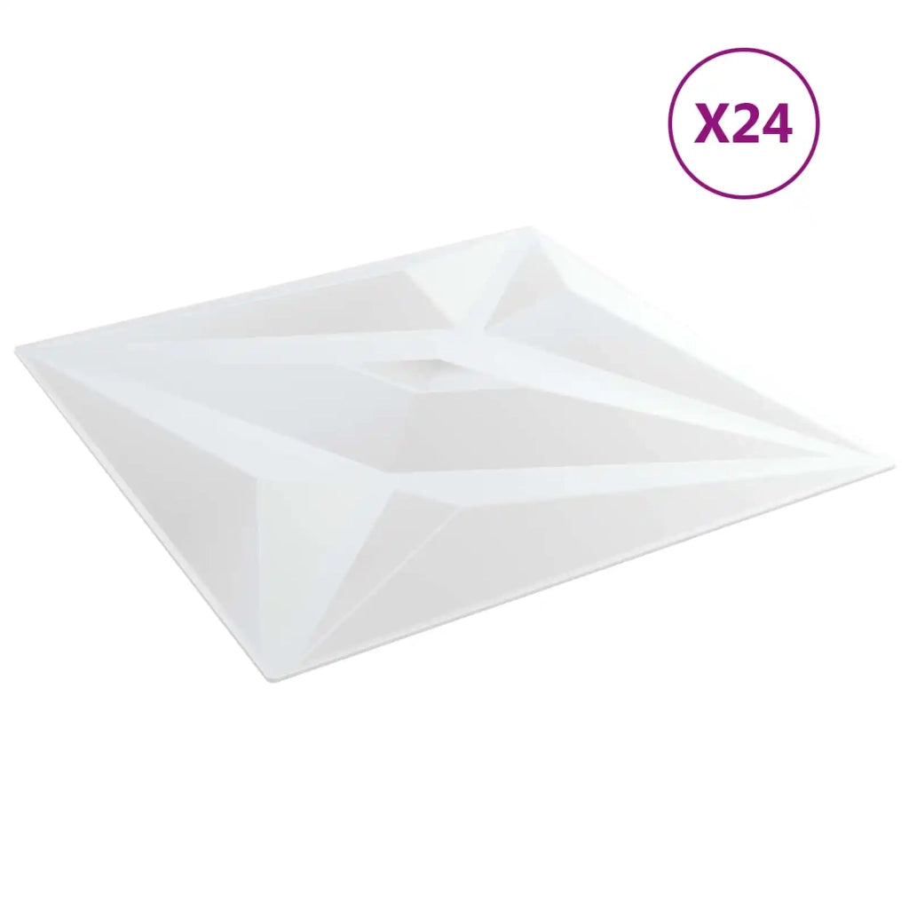 Pannelli da parete 24 pz 50 x 50 cm Stella Bianca Schiuma XPS 42046041
