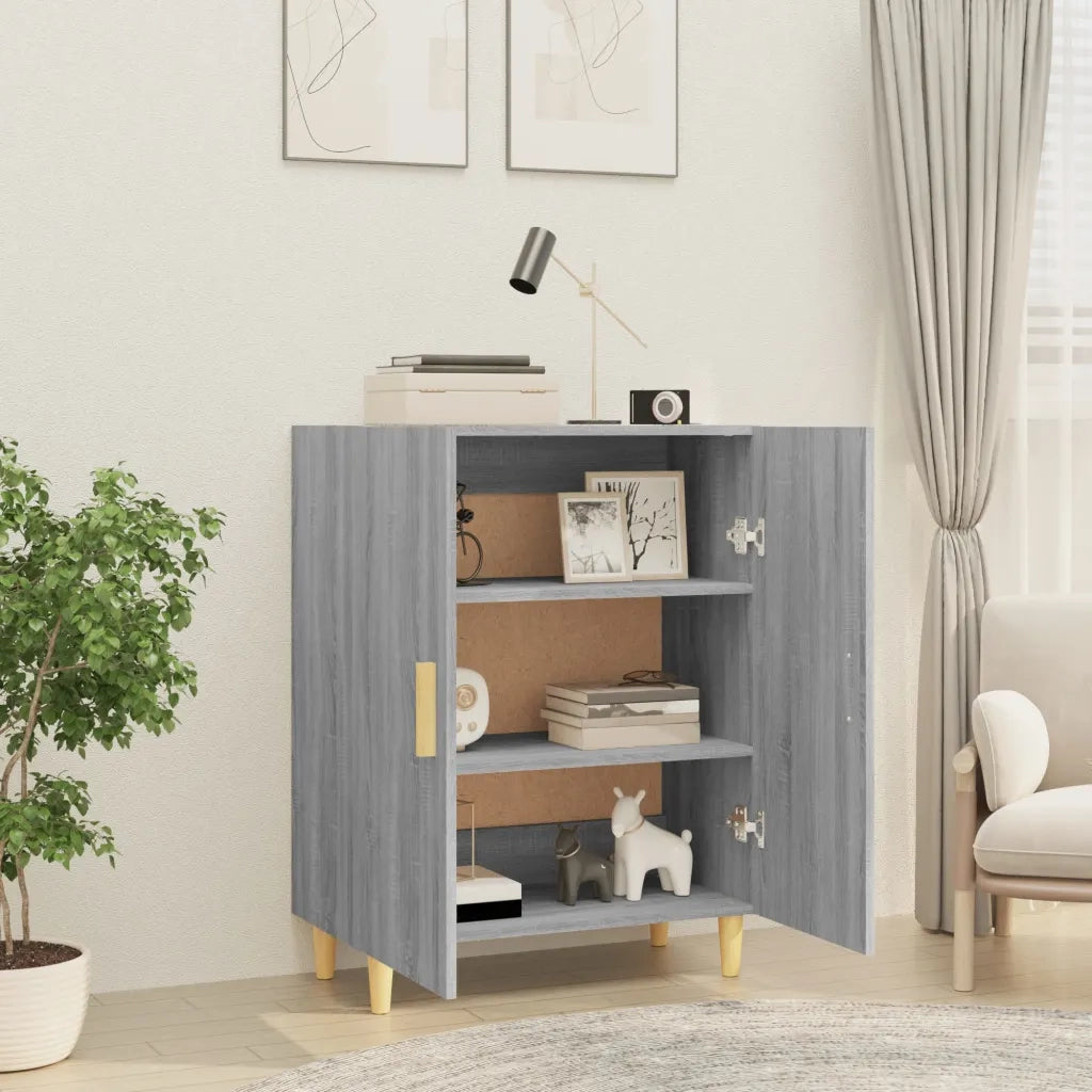 Credenza-Buffet-Armadio da cucina Grigio Sonoma 70x34x90 cm in Legno Multistrato 639684