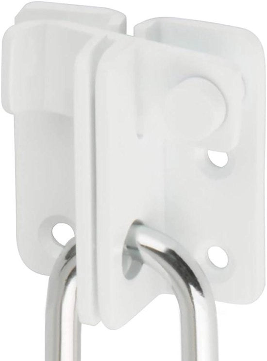 Deurslot in RVS con Foro per Cerniera - Slot per Porta Finestra Armadio e Giardino - Finitura Bianca - Deurslot EMS3005-W - Sicuro e Stile Duraturo