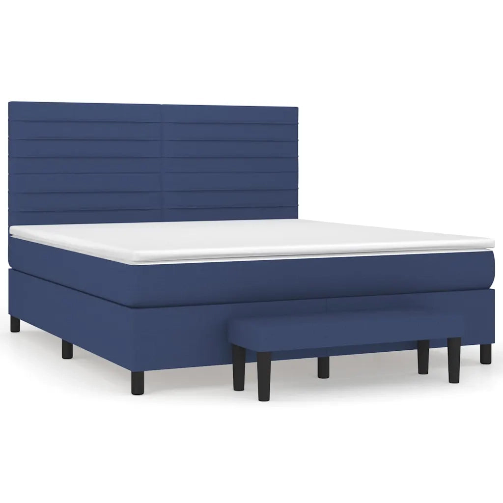 Giroletto a Molle con Materasso Blu 180x200 cm in Tessuto 3136699