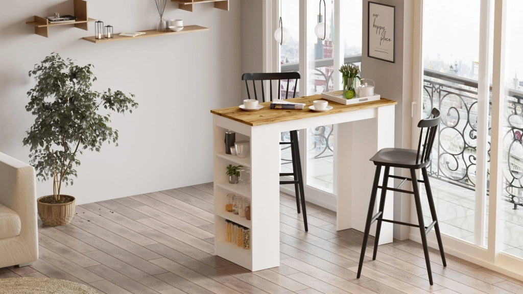 Tavolo da pranzo in legno "Setup" - 120 x 52 x 102 cm - Marrone