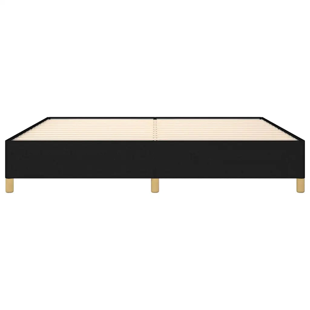 Letto matrimoniale | Letto per adulti | Giroletto senza Materasso Nero 200x200 cm in Tessuto