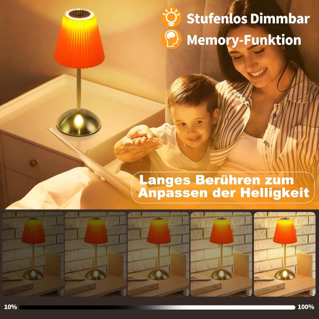 ZMH Lampada da tavolo LED set 2 pezzi wireless 3 temperature colore per sala da pranzo