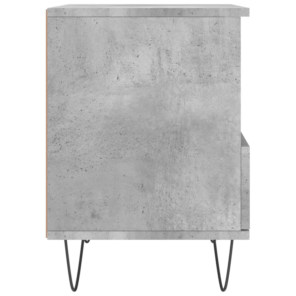 Comodino-Tavolino da notte Grigio Cemento 40x35x50 cm in Legno Multistrato 997151