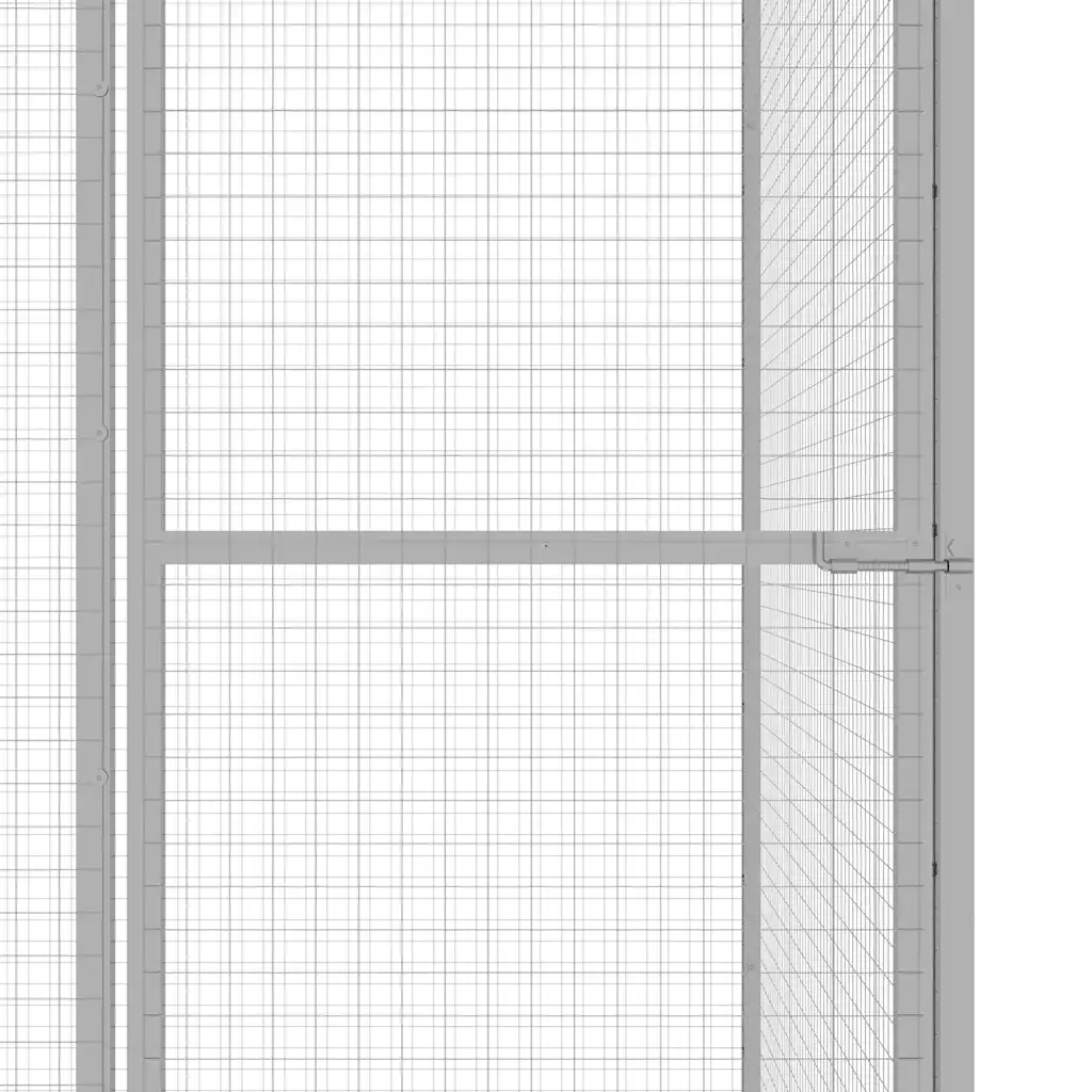 Gabbia per Gatti 4,5x1,5x1,5 m in Acciaio Zincato 146358