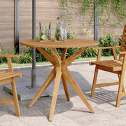 Tavolo da Giardino Rotondo Ø85x75cm in Legno Massello di Acacia 367834
