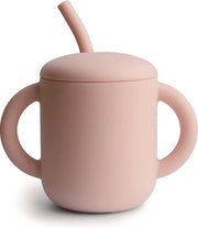 Biberon e coperchio in silicone 100%, per bambini da 6 mesi in avanti, colore Rosa
