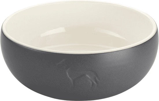 Ciotola da cibo ceramica grigia 310 ml, Ø: 11 cm