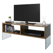 Mobile porta TV Winifred, Credenza da soggiorno, Armadio basso per TV, Base parete attrezzata, 120x35h45 cm, Noce