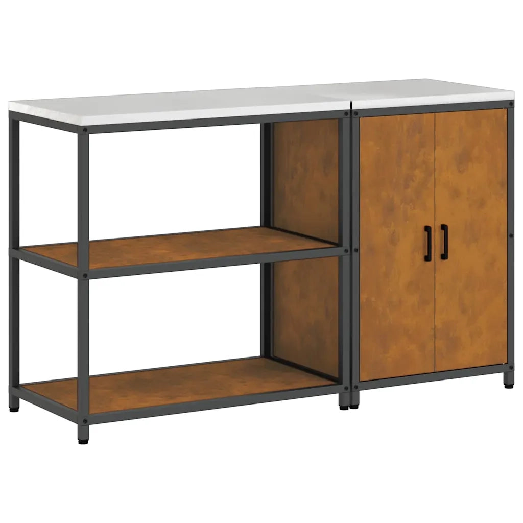 Set di Stoccaggio per Cucina 2 pz-Armadietto Cucina  Ruggine acciaio corten 226306