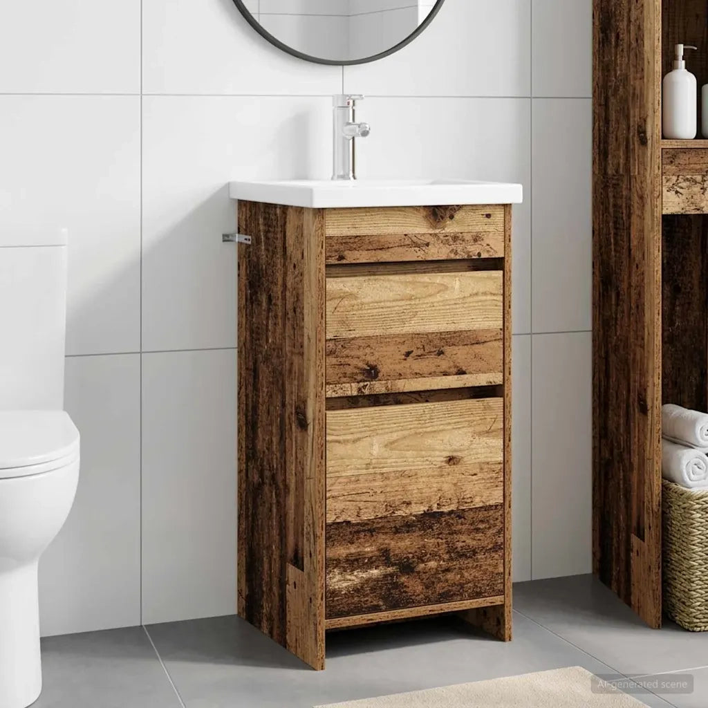 Mobile da bagno con lavabo Legno antico 42 x 40 x 84,5 cm 890726