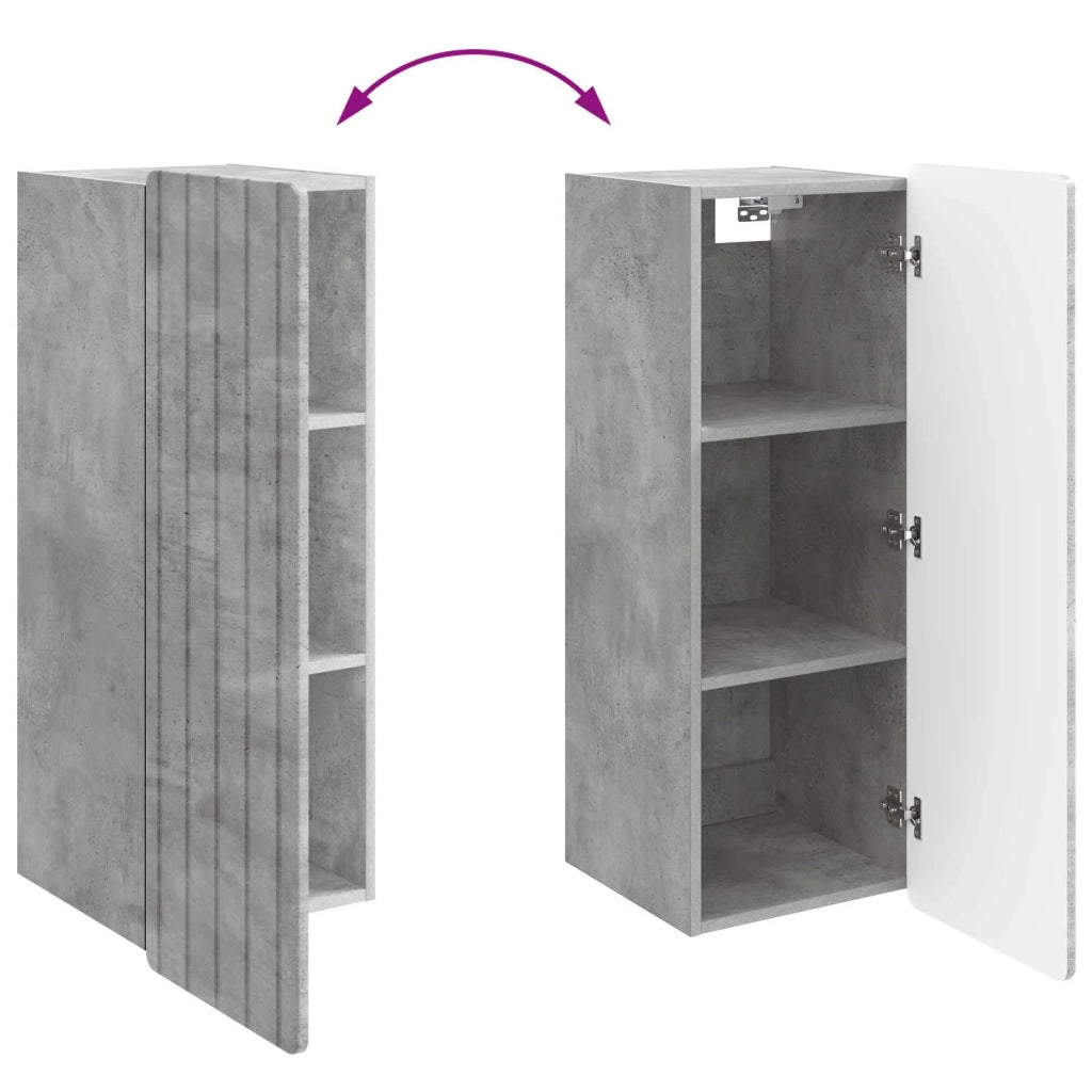 Mobiletto a muro Grigio Cemento 33 x 34,5 x 94 cm 898248