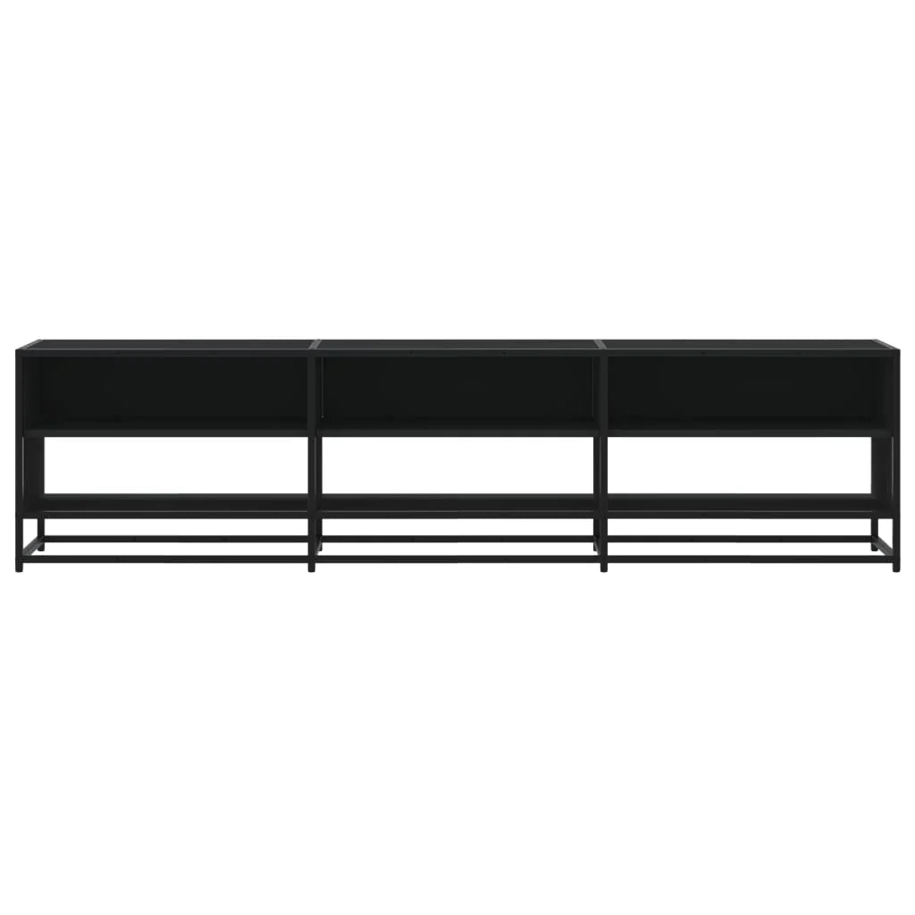 Mobile TV multimediale scaffale TV credenza mobile TV sala da pranzo soggiorno camera da letto 180 x 40 x 46 cm legno ingegnerizzato nero 02_0026102