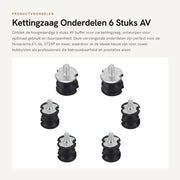 Componenti di sega a catena 6 pezzi - AV-Buffer - di ricambio - duraturo - per Husqvarna 61/66/133/136/141/266/268/272XP - 100% nuovo - buffer di vibrazione