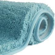Antislip, tappeti per bagno a microfibra alta densità 70 x 120 cm, tappeto per bagno lavabile in macchina, tappeto per bagno con microvezze assorbenti, morbidi e adatti per bagno, doccia e camera da bagno (verde turquesa)