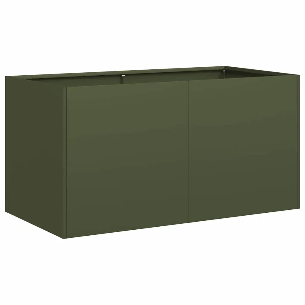 Fioriera Verde Oliva 80x40x40 cm in Acciaio Laminato a Freddo 860671