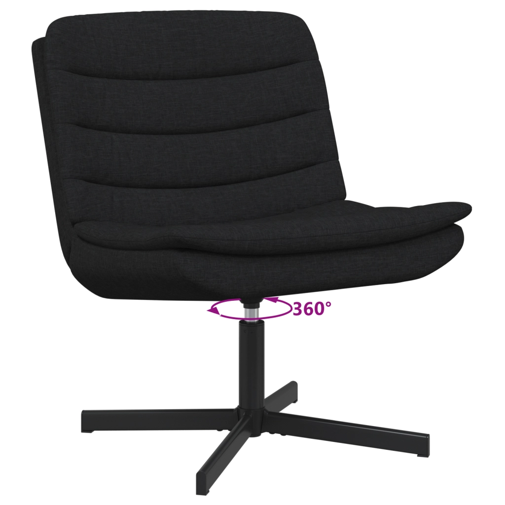 Sedia Girevole Nera Poliestere Standard Girevole