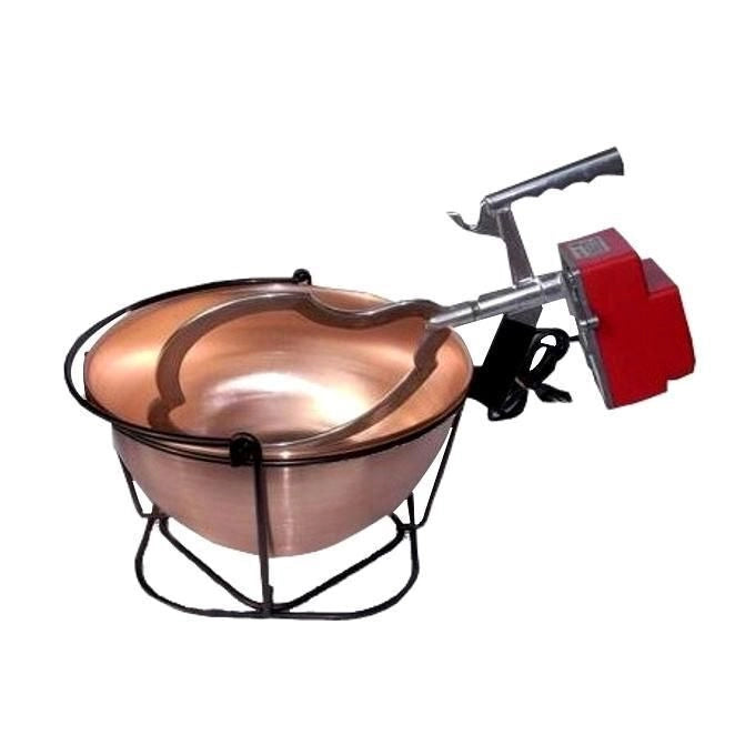 Home 2099400 Paiolo Elettrico in Rame Liscio Capacita' 7,5 L Diametro 31 cm Motore 16 W Paletta Rimovibile colore Rame