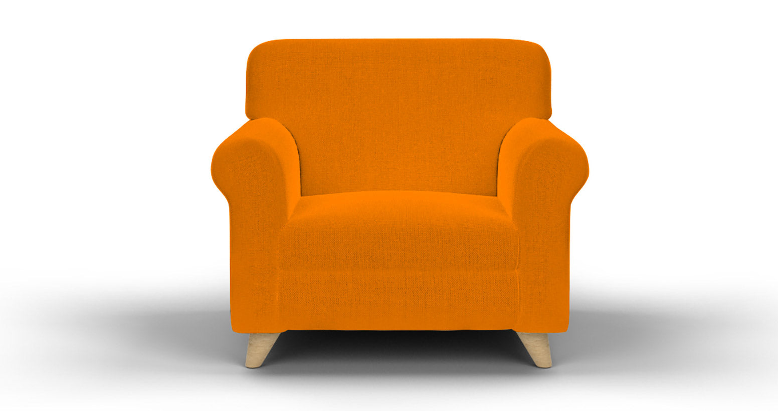 Copridivano Elasticizzato in Tessuto Arancio 2 Posti