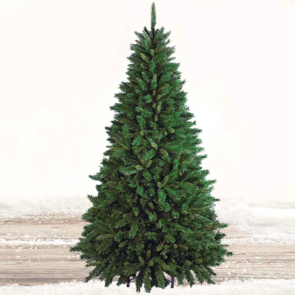 Albero Di Natale 270cm New Tiffany Super Folto 2243 Rami Pino Verde Base a Croce