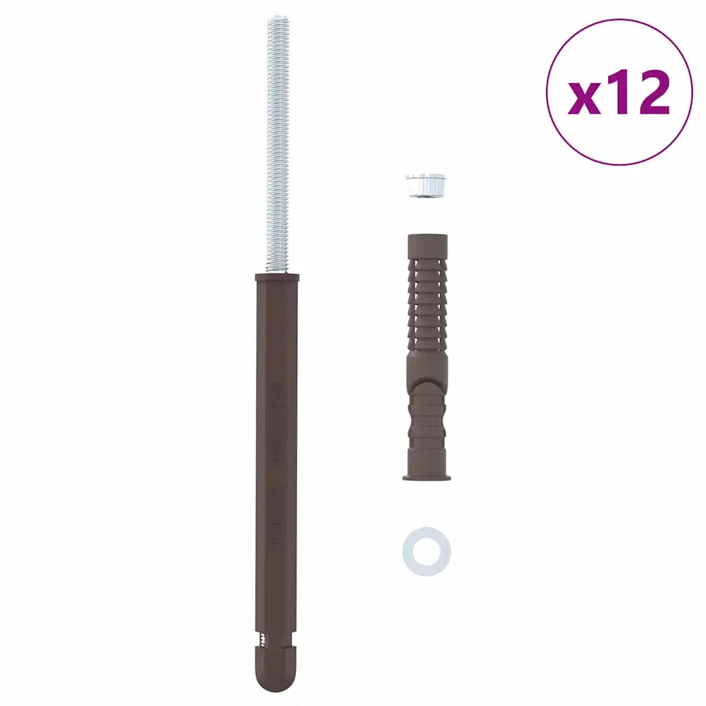 Supporti per Mensole Flottanti 12 pz Beige ?12 x 190 mm CFW8471212