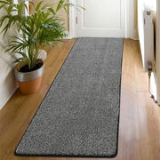 Tappeto Antiscivolo 50x150 cm Tappeto Basso, Tappeto Soffice per Corridori, Tappeto Moderno per Cucina, Tappeto Lavabile per Comodino, Tappetino Antiscivolo per Corridori, Cucina, Entrata, Camera da Letto, Nero
